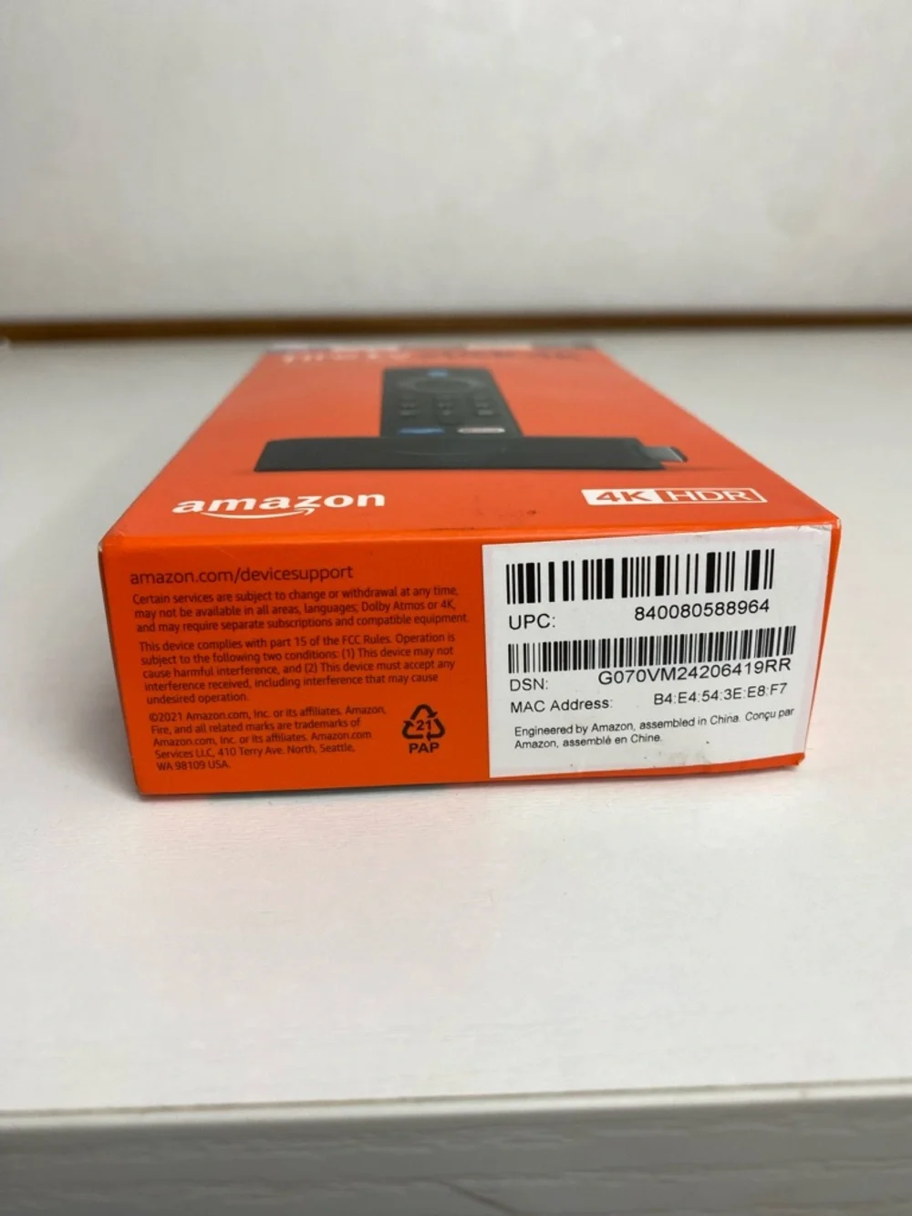 NIB Amazon Fire8964 TV Stick 4K Streaming w/Alexa Voice Remote 3rd Gen - Picture 5 of 6